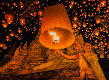 “Yee Ping” Loy Krathong Festival in Chiang Mai, Thailand